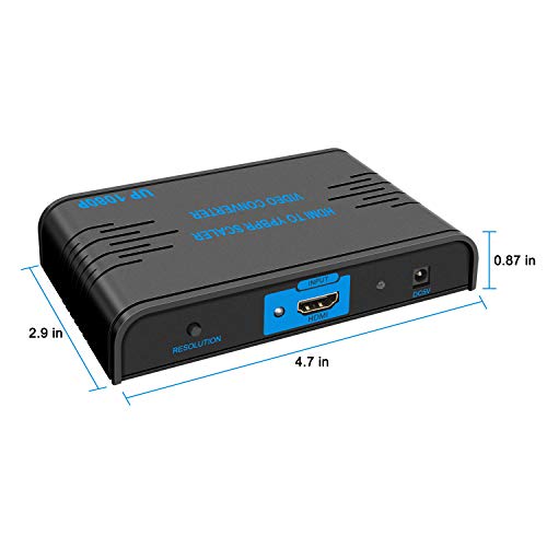 HDMI to YPbPr, HDMI to Component Converter Coaxial and R/L Audio Output, HDMI to RGB Converter Support 1080P@60Hz for DVD PSP Xbox 360 PS2 Nintendo HDTV Monitor