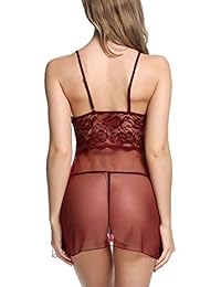 Avidlove Babydoll lencería sexy con encaje transparente, ropa de cama para mujeres.