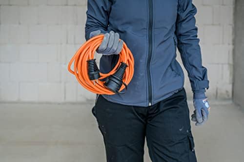Cable de extensión Bremaxx (Cable de 10 m en Naranja, para Uso en Exteriores IP44, Apto hasta -35°C, Resistente al Aceite y a los Rayos UV, Fabricado en Alemania)