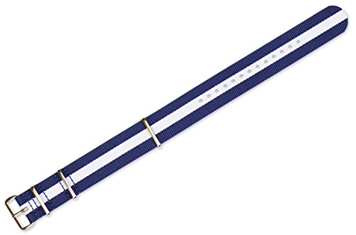 22mm military mod ballistic nylon g10 premium watch band - navy w…