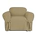 Linen Store Microsuede Slipcover Furniture Protector Cover, Taupe, Chair