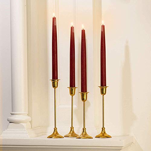 Taper Candle Holder Set Of 3 Tall Metal Candlesticks Brass Finish Modern Slim Stem Design Fits Standard 3 4 Inch Tapered Candles For Home Decor Or Wedding Centerpiece Pricepulse