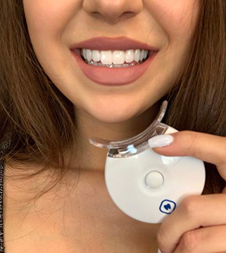 DrDent Premium Teeth Whitening Kit 35% CP | LED Light | (2) 5ml Whiten Gels | Removes Stains - Includes Mouth Tray & Shade Guide - Rapid & Effective Results - User-Friendly & Safe