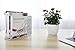 T4U 6 Inch Plastic Self Watering Planter with Water Level Indicator White Set of 4, Modern Decorative Planter Pot for All House Plants, Flowers, Herbs, African Violets, Succulents
