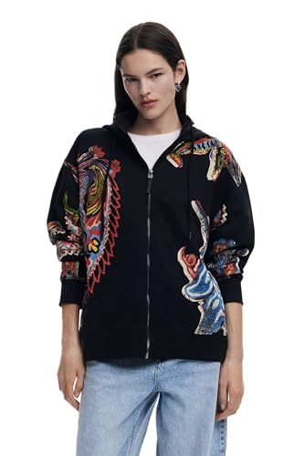 Desigual Sweat_Melted Paisleys_L, 2000 Black, S/M