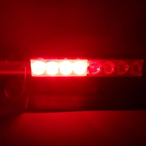 Linchview8 LED Sucker Light Strobe Light with 3 Kinds of Modes Strobe Lights Fit Cigarette Plug for Front Dash / Windscreen/ Deck and Back Window Strobe Light Bar Beacon (Red)