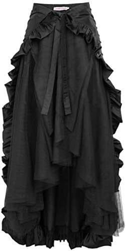 Ladie's Gothic Steampunk Skirt Renaissance Pirate Womens Witch Costumes Skirt Medieval Costume Skirt