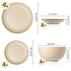 20-Pieces-Wheat-Straw-Dinnerware-Sets-Lightweight-Plates-Bowls-Spoon-and-Fork-Set-Unbreakable-Tableware-Set-for-Picnic-Party-BBQ-Wedding-Camping-B6 20 Pieces Wheat Straw Dinnerware Sets, Lightweight Plates Bowls Spoon and Fork Set, Unbreakable Tableware Set for Picnic Party BBQ Wedding Camping (B6)