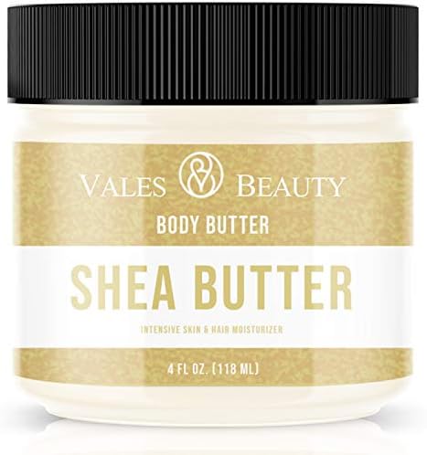 Raw African Shea Butter Unrefined 100% Pure Natural Organic Ivory 4 oz - For All Skin Types & Helps Improve Appearance of Stretch Marks, Scars, Dark Spots, Uneven Skin Tone & Aging Skin