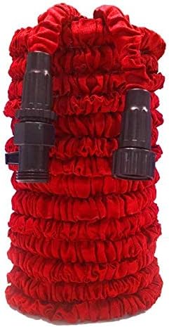 Garden Hose, Water Hose, 50ft Lightweight Expandable Garden Hose with 3/4" Solid Fittings, Double Latex Core, Extra Strength Fabric, Flexible Expanding Hose for Outdoor Lawn Car Watering Plants Red