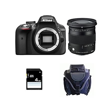 NIKON D3300 + SIGMA 17-70 CONTEMPORARY + Sac + SD 4Go: Amazon.es ...