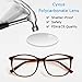 Cyxus Blue Light Blocking Glasses Women Men Computer Gaming Square Glasses UV400 Protection Anti Eyestrain