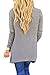 Viottiset Women's Tassel Hemn Open Front Blouse Coat Outwear Top 1-Gray L