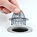 SlipX Solutions Gray Hydro Flow Hair Catcher Keeps Hair Out of Tub & Shower Drains to Prevent Clogs (Fits Open Drains, No Tools Required, Stylish Design)