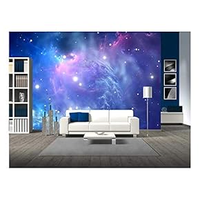 wall26 - Blue Space Nebula - Removable Wall...