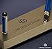Dryden Designs Fountain Pen. Medium Nib Premium Box | 6 Ink Cartridges Included (Mysterious Blue)