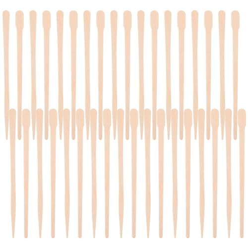Ipetboom 200pcs Body Hair Removal Sticks - Waxing Sticks Wooden Stick Applicator, Spatula Hair Removal, Wooden Small Spatula Sticks(100 88mm thick tips+100 88mm thin tips)