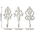 Shabby Chic Decorative Wall Hooks - Set of 3 - Cast Iron French Country Wall Decor - Farmhouse Hangers for Coats, Purses and More - Pure White