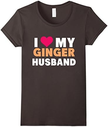 Women's BabooBazaa I Love My Ginger Husband Funny Redhead T-Shirt Medium Asphalt