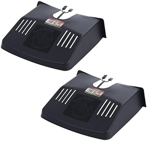 Whatmore Drain Cover 2 Pack 12x11 Black Plastic Grids Ventilated