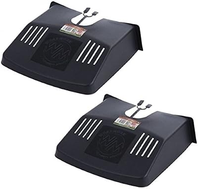 Whatmore Drain Cover 2 Pack 12x11 Black Plastic Grids Ventilated