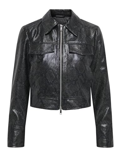 ONLY Onlparis Snake Jacket Otw, Pineneedle, S Mujeres