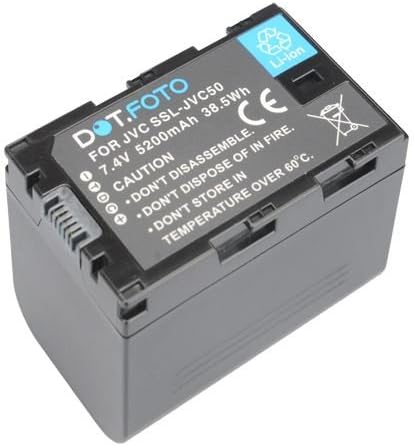 Dot.Foto SSL-JVC50 Premium 7.4v / 5200mAh Rechargeable Battery for JVC GY-HMQ10, GY-HM200, GY-HM600, GY-HM650, GY-LS300CHU, JY-HM360