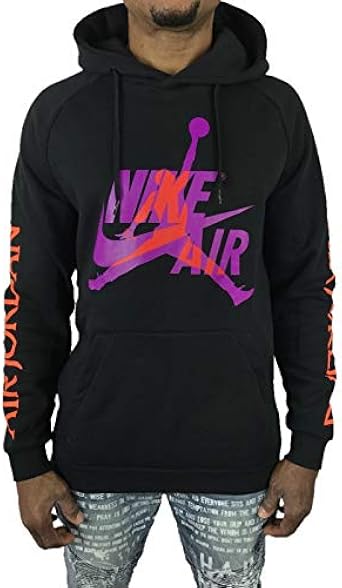 Amazon ジョーダン プルオーバー かぶり パーカー ジャンプマン Air Jordan メンズ 黒 ブラック 紫 パープル 長袖 フーディー Pk733 Mサイズ トレーナー パーカー 通販