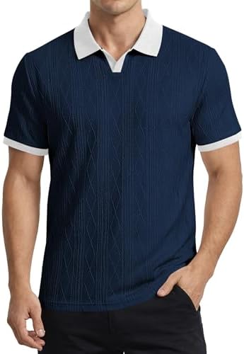 Greyson Men's Mythical Sea Printed Short Sleeves Golf Polo Shirt