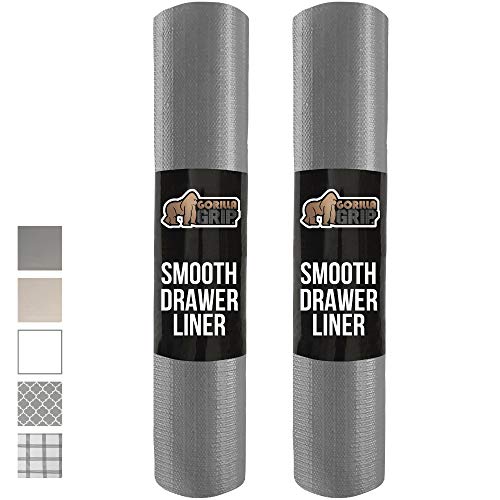 Gorilla Grip Original Smooth Top SlipResistant Drawer and Shelf Liner