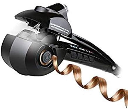 HYFZY Hair Curler, Automatic Steam Ceramic Curling Wand, Auto Rotating Spray Steamer Curler by (Black)