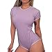 Littleforbig Adult Baby Diaper Lover (ABDL) Button Crotch Romper Onesie Pastel Series (S, Purple)