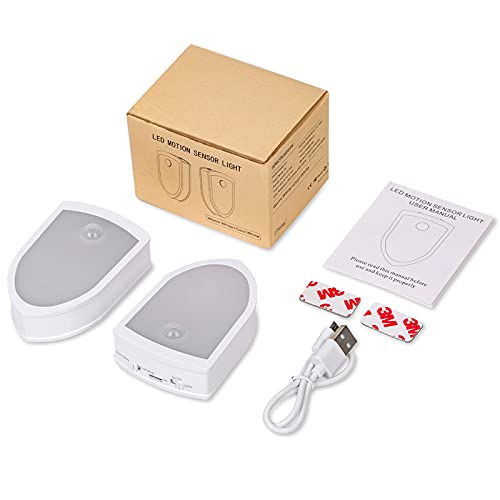 SOLIDEE 2 Stück LED Nachtlicht mit Bewegungsmelder Innen Warmweiß /Weiß Farbe Einstellbar und 3 Modi (Auto / ON / OFF) Schranklicht Für Kinderzimmer Schlafzimmer Badezimmer Flurleuchten