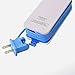 Mini USB Power Strip, 4 Port USB charger station 5V 2.1A-1A 21W Travel Charging Strip Outlets 5ft Extension Power Supply Cord with Universal Flat Wall Plug 100V-240V Input USB Power Sockets (Blue)