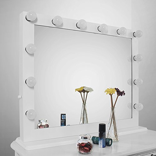 HOMELO White Large Hollywood Makeup Mirror with light Vanity Mirror