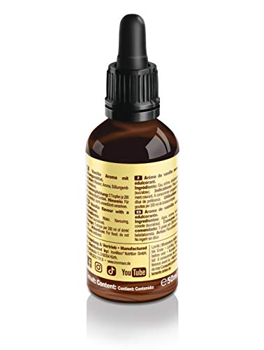 IronMaxx Flavour Drops - Vanilla 50ml | kalorienfrei & zuckerfrei | vegane Aromatropfen zum süÃen von Lebensmitteln | praktischer Tropfer-Verschluss – Bild 3