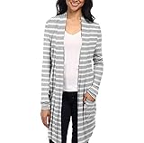 Womens Casual Open Front Drape Cardigan KSKW31127X 1301 HGRYWH 2X
