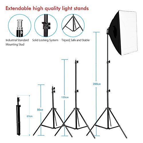 image for Andoer Photography Softbox Lighting Kit, 1350W Continuous Light System