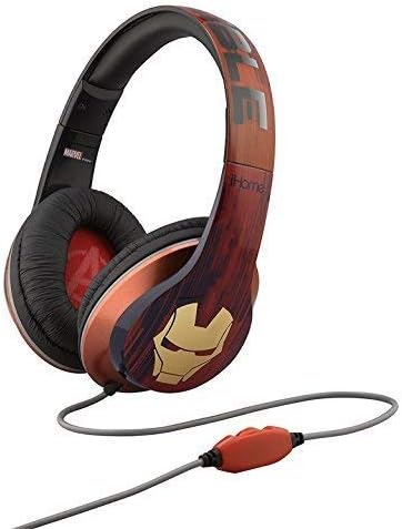 Iron Man Over-the-Ear Headphones with Built-in Microphone and Volume Control.