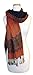 Peach Couture Women's Ravishing Reversible Jacquard Paisley Shawl Wrap Pashmina Black red