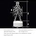 AXAYINC 3D Night Light LED Illusion Desk Table Lamp 7 Colors Change USB Cable Touch Button Christmas Birthday Gift Kids Toy (mingren)