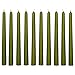 Dripless Tapered Candle Sticks 100% Stearin 9 Tall 3/4 Gauge Smokeless Unscented 10-pack Premium Quality Made in Sweden (Green)