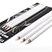 3 Pcs White Charcoal Pencils, Art Drawing Pencils Set - Medium, Sketching Pencils for Dark or Tinted Paper