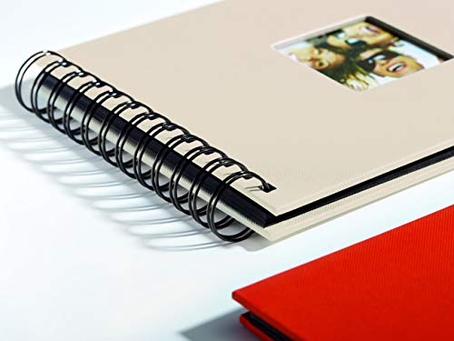 walther design Photo Album Blue 23 x 17 cm Spiral Album with Cover Cutout, Fun SA-109-L