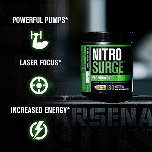 NITROSURGE Pre Workout Supplement Endless Energy, Instant Strength