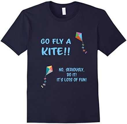 Men's Go Fly A Kite T-Shirt Small Navy
