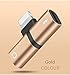 Hamdol for iPhone 7/ 7Plus/ 8/ 8Plus/ x/xr/xs max Adapter, Headphone Jack Adapter for iPhone Splitter, Car Accessories for iPhone, Audio Adapter Charge Cable 2 in 1 Dongle Headphone Adapter, Goldthumb 4