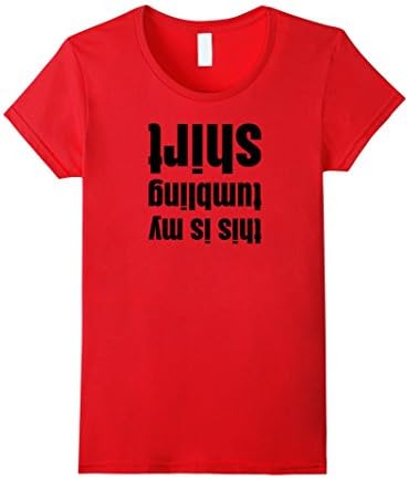Womens This Is My Tumbling Funny Adorable Gymnastics Black T Shirt Small Red