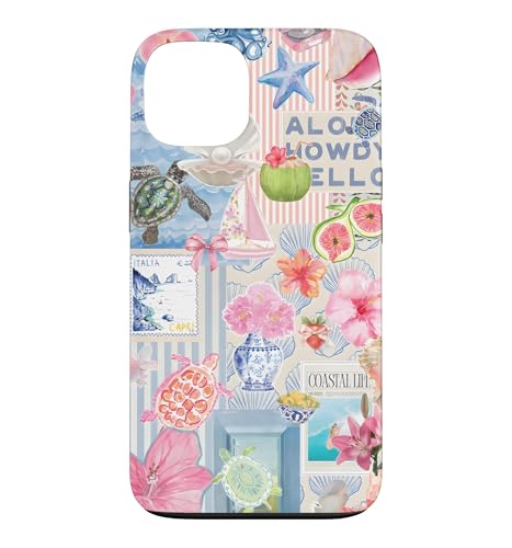 Beachy Blue Coquette Coastal Collage Preppy Cute Aesthetic Case for iPhone 13
