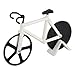 Besiva Pizza Cutter - Bicycle Pizza Cutter Wheels, Kitchen & Dinning Stainless Steel Wheels Cutter Tool(Black/White)